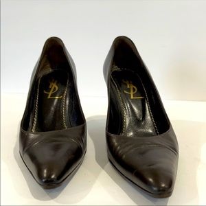 YSL brown leather heels Size 37